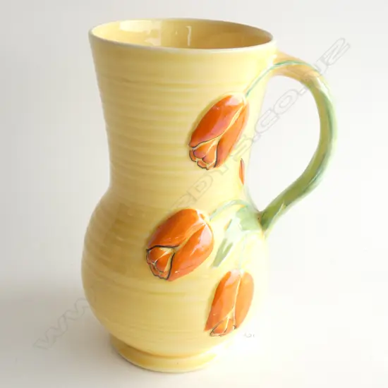 A Crown Devon flower ewer